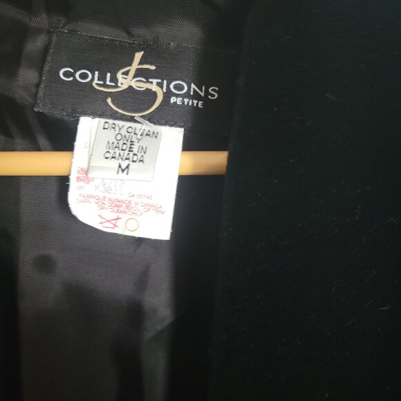 VELVET Full length elegant black velvet coat JS Collection Nordstrom (Size: M-P) - Picture 3 of 9